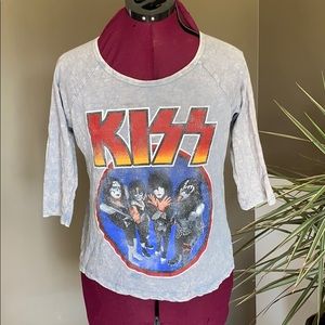 Live Nation KISS Band Cotton Shirt with Band’s Logo (Size S)